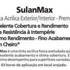 Tinta Acrílica Exterior / Interior Premium - Sulanmax  3,6 Lt