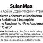 Tinta Acrílica Exterior / Interior Premium - Sulanmax  3,6 Lt