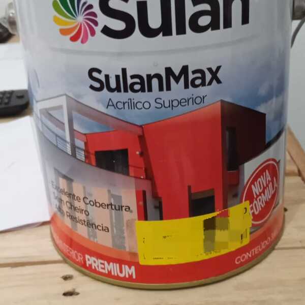 Tinta Acrílica Exterior / Interior Premium - Sulanmax  3,6 Lt