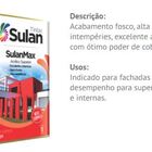 Tinta Acrílica Exterior / Interior Premium - Sulanmax  3,6 Lt