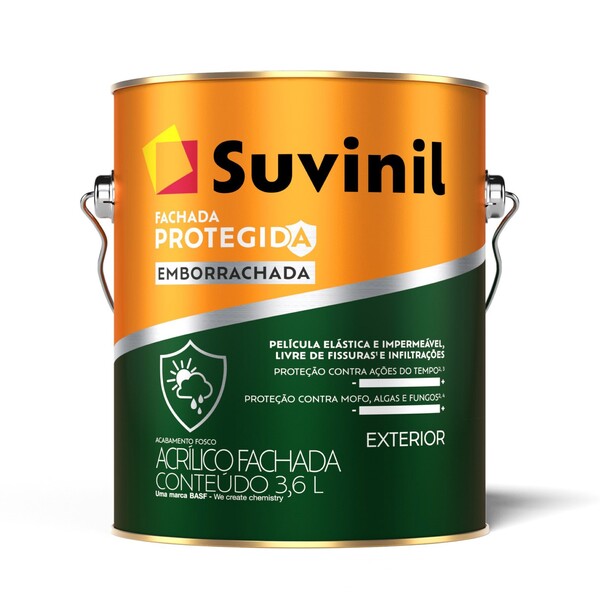 Tinta Acrílica Fachada Protegida Emborrachada Premium Fosco Externo Branco Neve 3,6L Suvinil