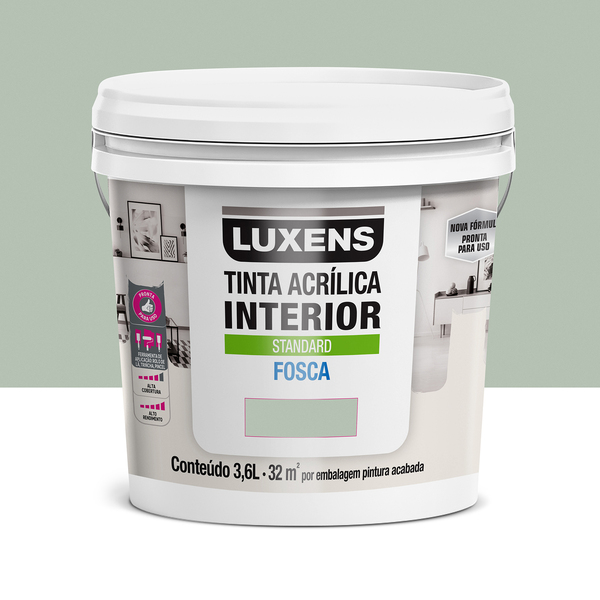 Tinta Acrílica Fosca Standard Interior Jardim Tropical 3,6 L Luxens
