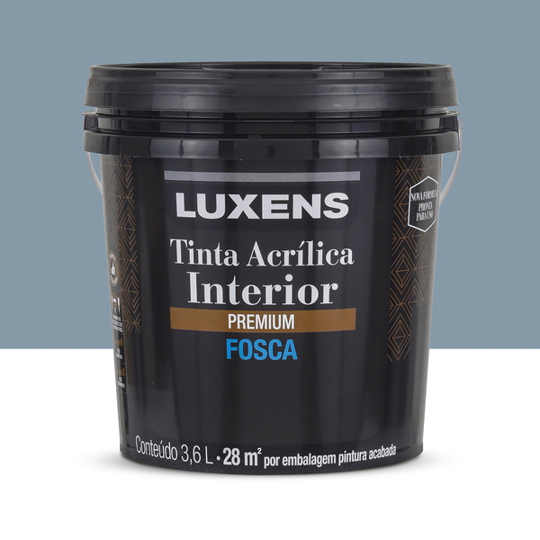 Tinta Acrílica Fosca Premium Interior Agapanto 3,6 L Luxens