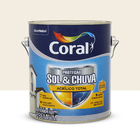 Tinta Acrílica Fosca Proteção Sol & Chuva Premium Exterior Branco 3,6 L Coral