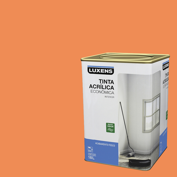 Tinta Acrílica Fosco Econômica Cenoura 18L Luxens