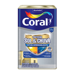 Foto de Tinta Acrílica Fosco Proteção Sol & Chuva Branco 18L Coral
