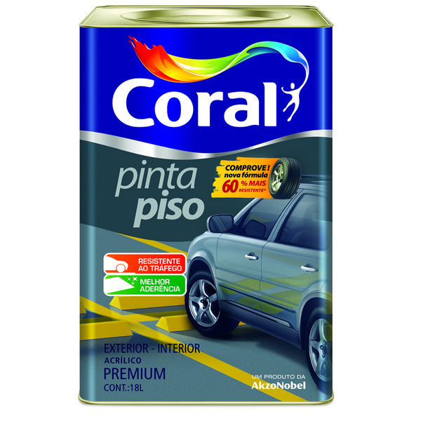 Tinta Acrílica para Piso Fosco Premium Pinta Piso Verde 18 L Coral