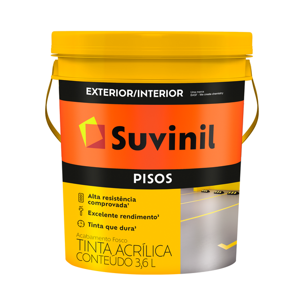 Tinta Acrílica Pisos Vermelho Demarcação 3,6 L Suvinil