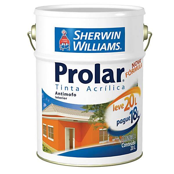 Tinta Acrílica Fosco Prolar Econômica Branco 20L Sherwin Williams Leroy Merlin Tinta Acrílica Fosco Prolar Econômica Branco 20L Sherwin Williams Leroy Merlin