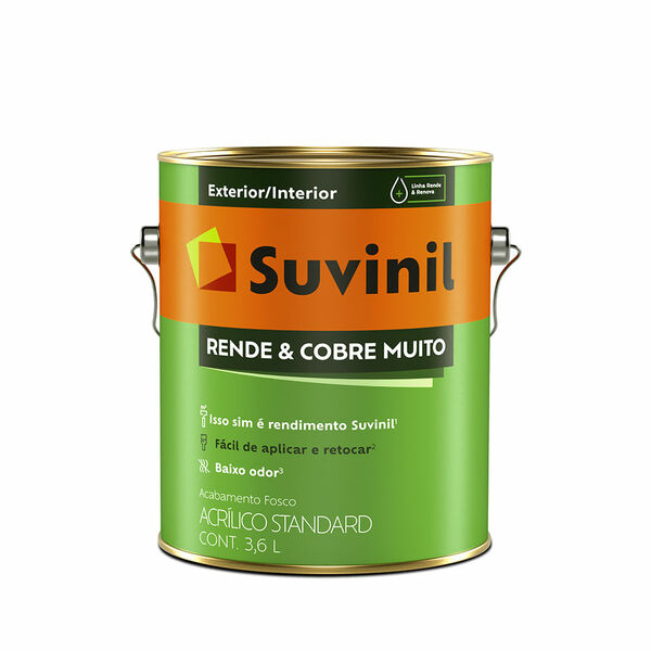 Tinta Acrilica Rende E Cobre Muito Concreto 3.6l - Suvinil -