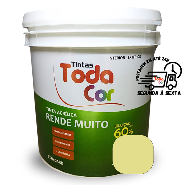 Tinta Acrílica Rende Muito Standard 3,6l Cores Claras - Algod