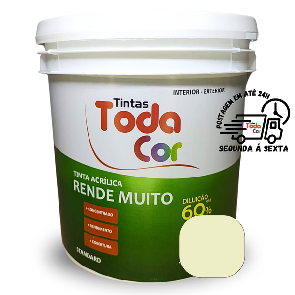 Tinta Acrílica Rende Muito Standard 3,6l Cores Claras - Gelo