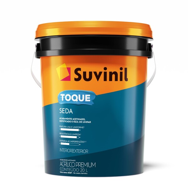Tinta Acrílica Toque Premium Acetinado Interno e Externo Branco Neve 20L Suvinil