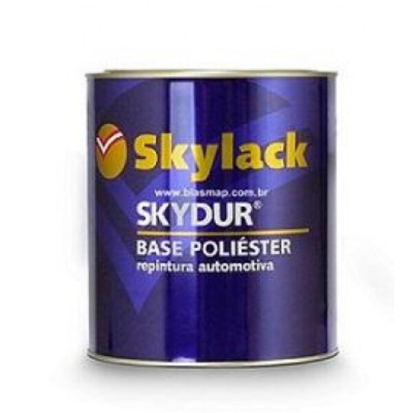 Tinta Base Poliéster Prata Enseada Metalica 900ml Skylack