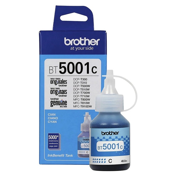 Tinta Brother Bt-5001c Bt5001 Ciano Original Dcp-t300 Dcp-t50