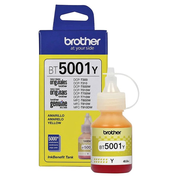 Tinta Brother Bt-5001y Bt5001 Amarelo Original Dcp-t300 Dcp-t