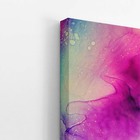 Tinta Colorida Roxo E Rosa Abstrato Quadro Canvas 140x90cm
