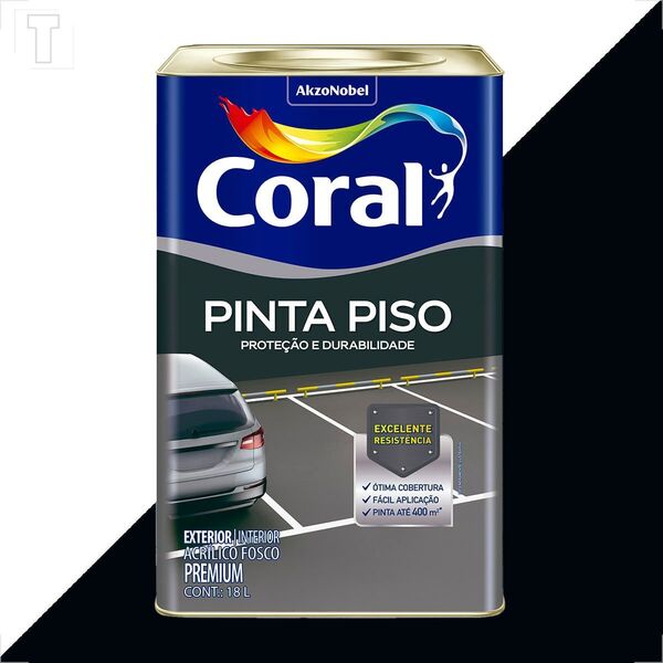 Tinta Coral Pinta Piso 18l Preto