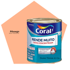 Tinta Coral Rende Muito Paredes E Tetos Pêssego 800ml