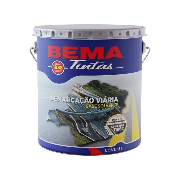 Tinta Demarcação Viária Bemavia 18l Base Solvente - Amarelo