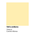 Tinta Emborrachada Acetinada Amarelos - Canário Manso - 3 6 L