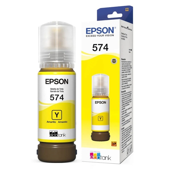 Tinta Epson T574120al T574120 T574 574 Amarelo Original L8050