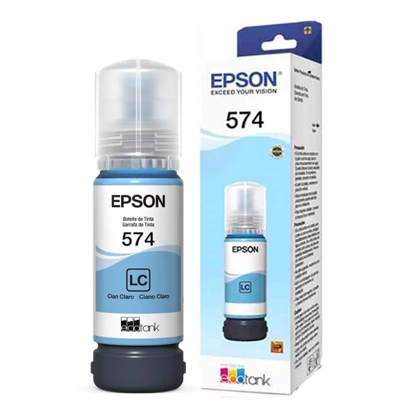 Tinta Epson T574120al T574120 T574 574 Light Ciano Original L