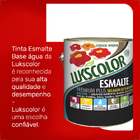 Tinta Esmalte Brilhante Base Água Preto 3.600l Lukscolor Preto