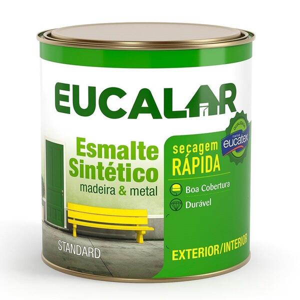 Tinta Esmalte Eucalar Brilhante 900ml Marrom Conhaque
