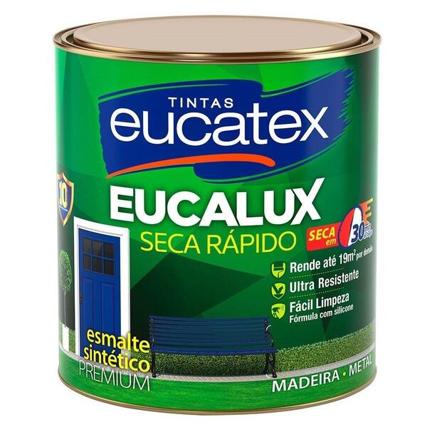 Tinta Esmalte Eucatex Eucalux Fosco Preto 225ml - Embalagem C