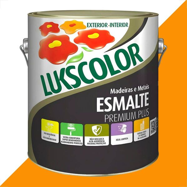 Tinta Esmalte Lukscolor Alto Brilho 3600ml Amarelo Ype