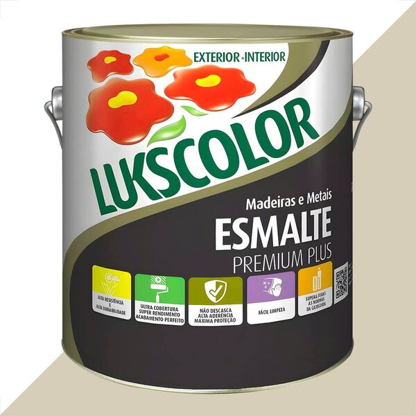 Tinta Esmalte Lukscolor Alto Brilho 3600ml Branco Gelo
