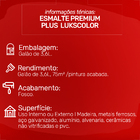 Tinta Esmalte Lukscolor Fosco 3600ml Preto