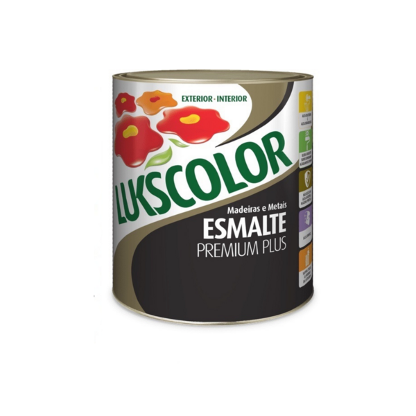 Tinta Esmalte Sintetico Brilhante 900ml Lukscolor Cores Cinza