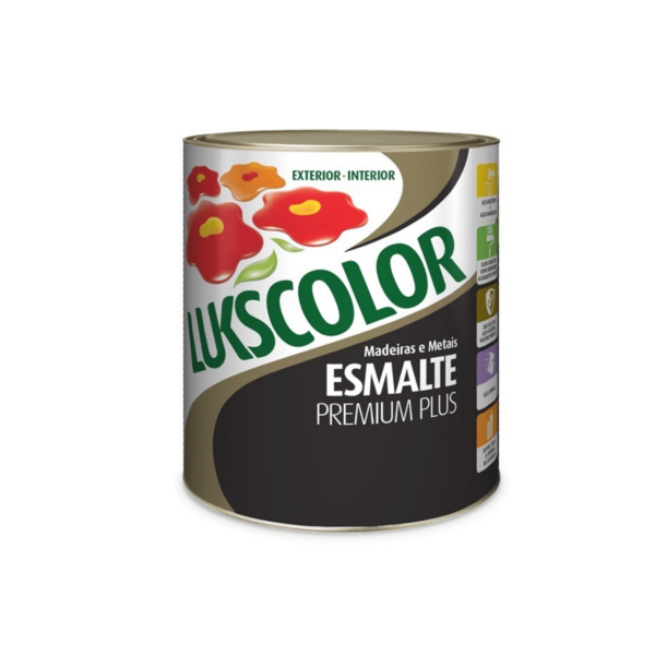 Tinta Esmalte Sintetico Brilhante 900ml Lukscolor Cores Cinza