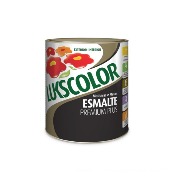 Tinta Esmalte Sintetico Brilhante 900ml Lukscolor Cores Marrom