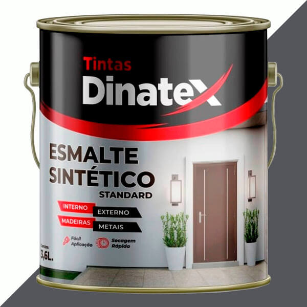 Tinta Esmalte Sintetico Dinatex 3600ml Cinza Escuro