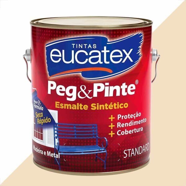 Tinta Esmalte Sintetico Eucatex 3600ml Areia Brilhante Peg Pi
