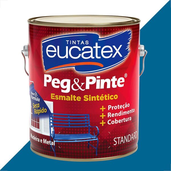 Tinta Esmalte Sintetico Eucatex 3600ml Azul Franca Brilhante