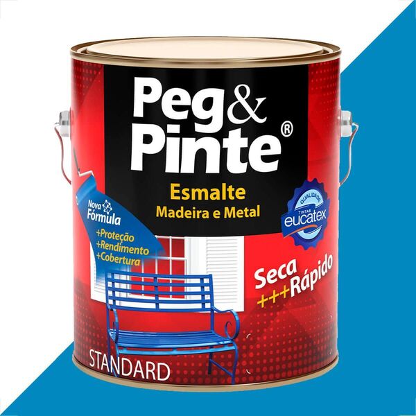 Tinta Esmalte Sintetico Eucatex 3600ml Azul Mar Brilhante Peg