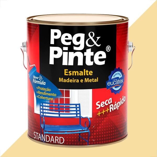 Tinta Esmalte Sintetico Eucatex 3600ml Marfim Brilhante Peg P