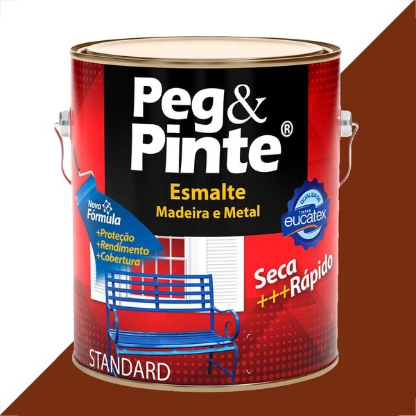 Tinta Esmalte Sintetico Eucatex 3600ml Tabaco Brilhante Peg P