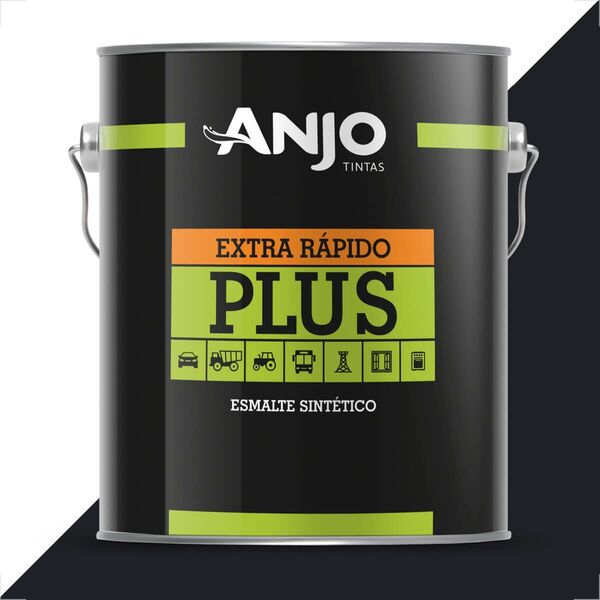 Tinta Esmalte Sintetico Plus Automotivo Anjo 3600l Preto Chas