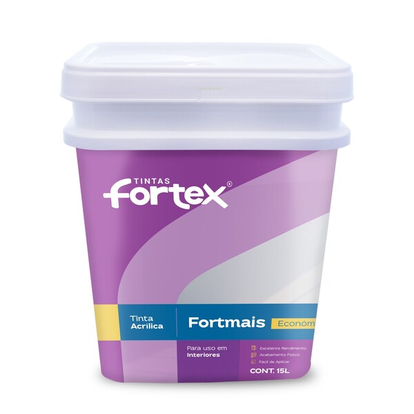Tinta Fosca Fortmais Econômica Interior Branco Neve 15L Fortex