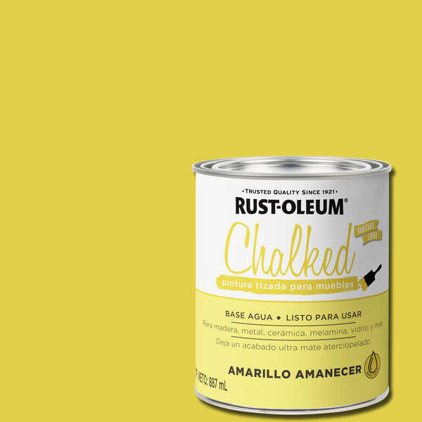 Tinta Chalked Efeito Giz Ultra Fosco Amarelo Amanhecer Lata 887mL Rust-Oleum