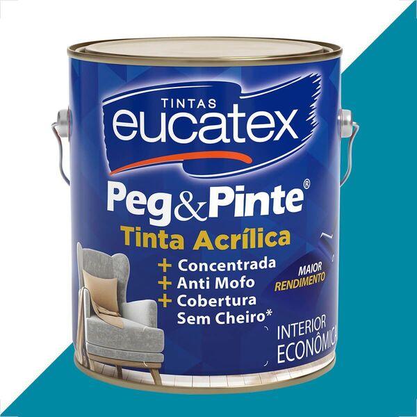 Tinta Latex Eucatex Peg Pinte Acrilico Azul Profundo 3600ml
