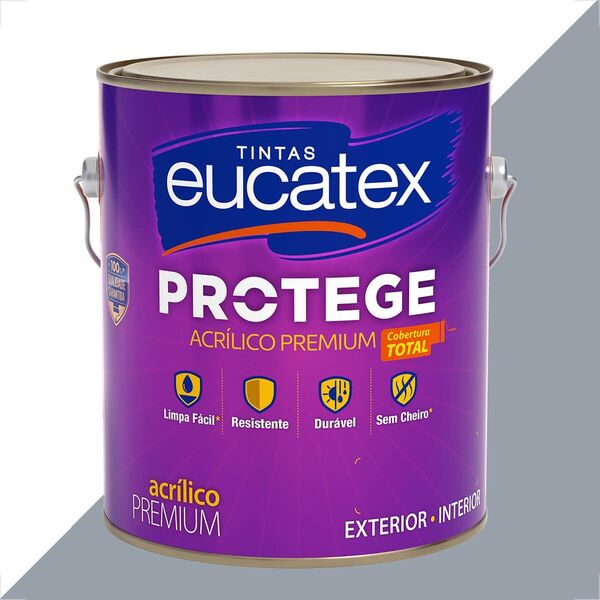 Tinta Latex Eucatex Protege Acrilico Premium Fosco Cinza Prat