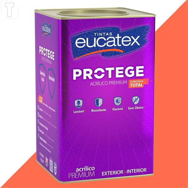 Tinta Latex Eucatex Protege Acrilico Premium Fosco Terracota