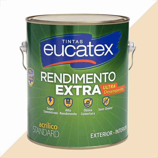 Tinta Latex Eucatex Rendimento Extra Areia 3600ml