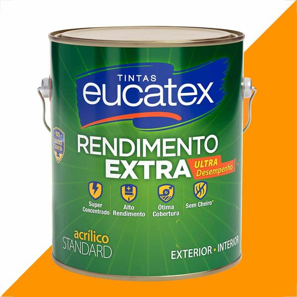 Tinta Latex Eucatex Rendimento Extra Cenoura 3600ml